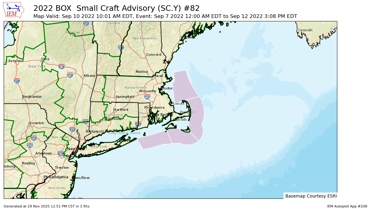 KBOX Small Craft Advisory 82